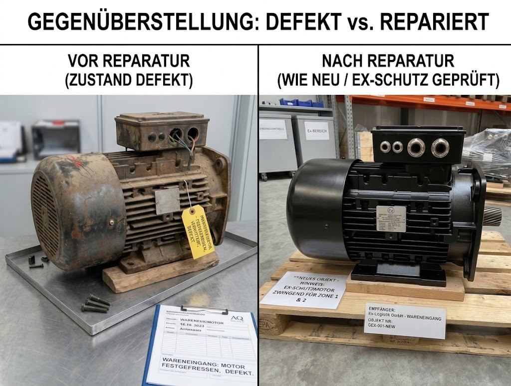 Qualitativ hochwertiger Elektromotoren Reparaturdienst, AQplus 1 bis 4 Phasen Motoren