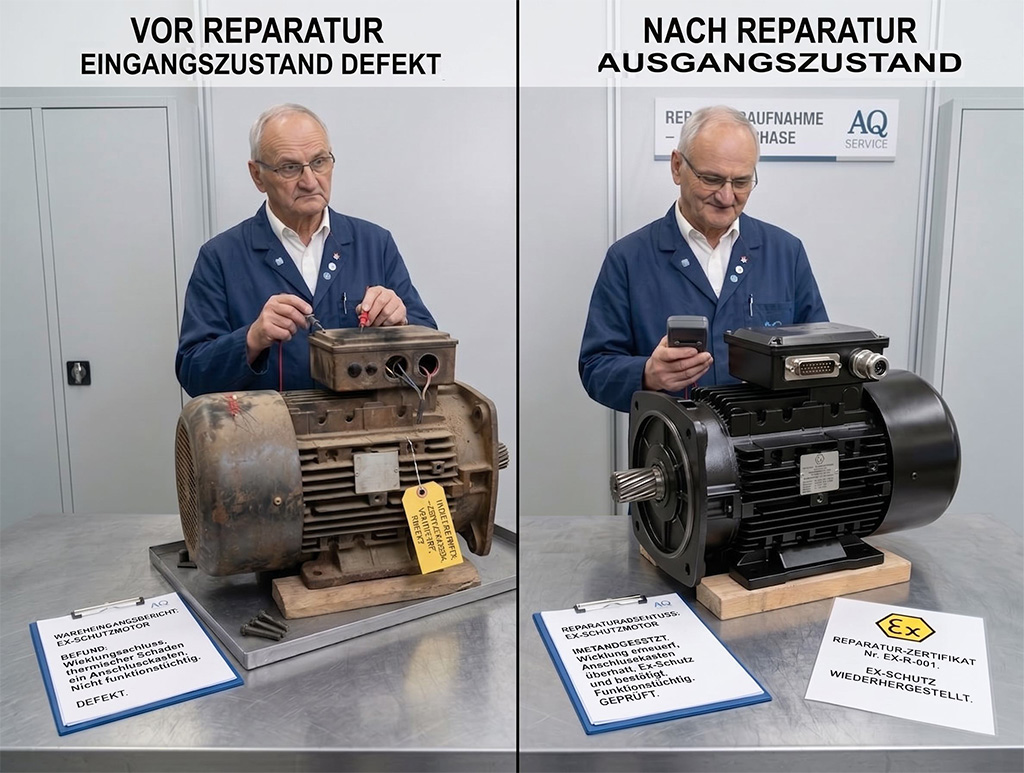 Qualitativ hochwertiger Elektromotoren Reparaturdienst, AQplus 1 bis 4 Phasen Motoren